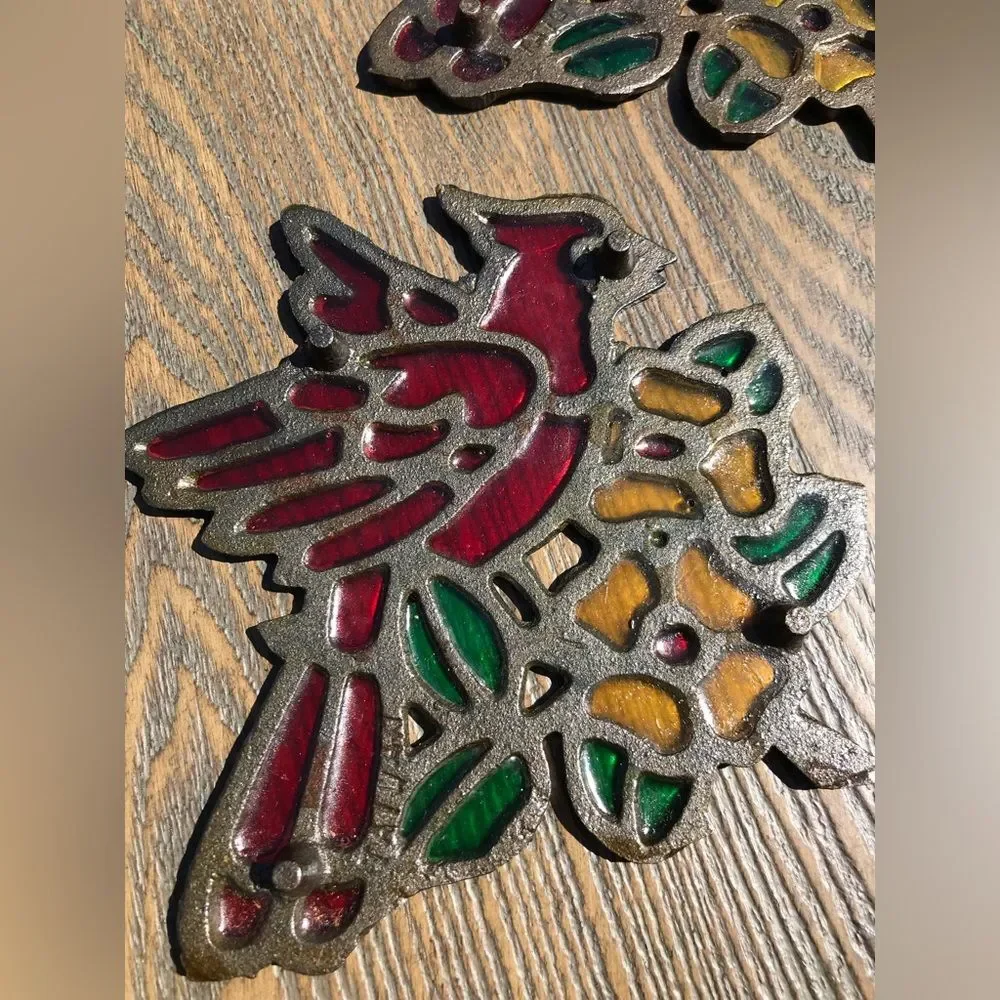 Cast iron cardinal trivets 🖤 vintage 🖤 antique 🖤